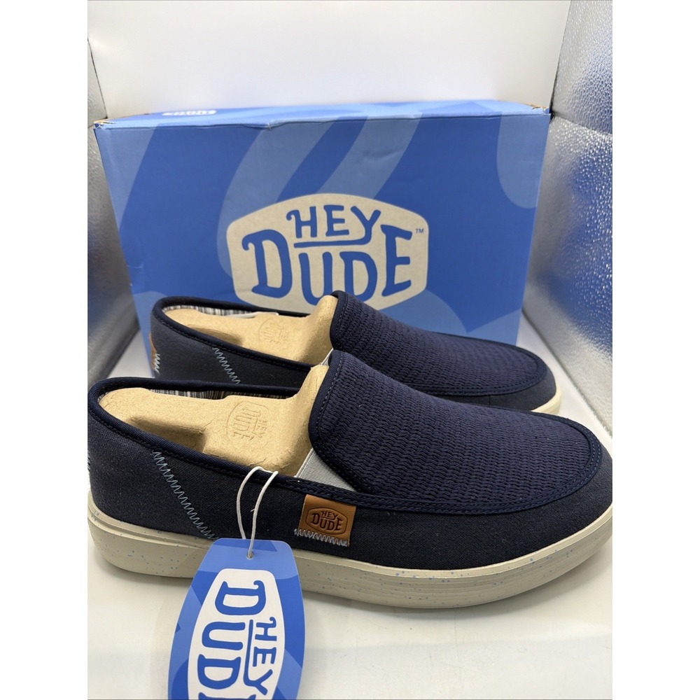 HEYDUDE Sunapee M Coastline Navy  Slip On Shoes 40726-410 Men's Size 9